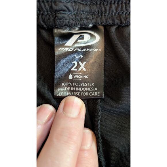 Pro Player Womens Sz 2X Black Pull On Jogger Athletic Shorts Pockets - Picture 5 of 8